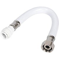 John Guest White PVC Hose 300mm - 15mm X 3/4" TC (Pack Of 2)
