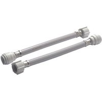 John Guest White PVC Hose 300mm-15mm x 3/4" Hand (Pack Of 2)