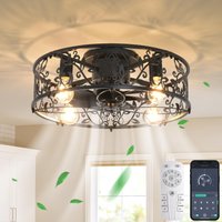 Caged Ceiling Fan Lights 50cm 4 Lights