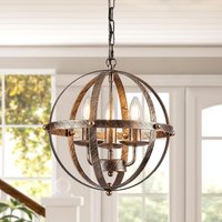 Industrial Globe Farmhouse Lighting Vintage Chandelier Spherical