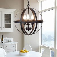 Industrial Globe Pendant Lighting Vintage Chandelier Spherical