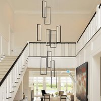 Modern Staircase Chandelier Dimmable LED Chandelier Lighting High Ceiling