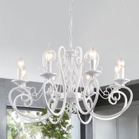 French Country Chandeliers Kitchen Island Candle Iron Chandelier Industrial Vintage Pendant Light Fixture Farmhouse