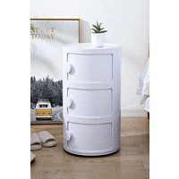 Living and Home 3-tiered Drawer Storage Unit Organizer in White
