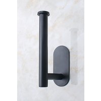 Living and Home Modern Wall Mounted Stainless Steel Toilet Paper Roll Holder for Bathroom in Black