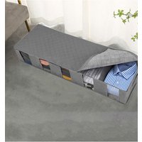 Living and Home Non-woven Fabric Underbed Storage Bags with Handles and Zipper Clothes Organiser Box in Grey