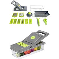 Living and Home 14-in-1 Kitchen Multifunctional Vegetable Food Slicer Chopper Cutter Grater in Grey