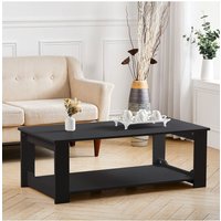 Living and Home Datrick Coffee Table with Storage in Black