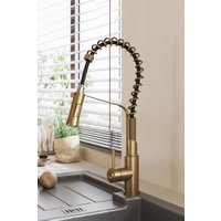 Living and Home Modern Stainless Steel Kitchen Pull Down Faucet in Gold