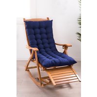 Living and Home 110cm x 40cm Thick Soft Comfortable Chaise Lounge Chair Cushion in Blue | Size: 110 cm x 40 cm