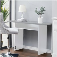 Living and Home Gray Top Rectangular Narrow Console Table Breakfast Coffee Bar Table in Grey