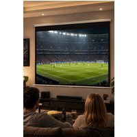 Living and Home 72" Manual Wall/Ceiling Mounted Projector Screen in White