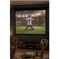 Living and Home 72" Electric Projector Screen with Remote Control in White