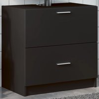 Berkfield Home Sink Cabinet Black 59x37x59 cm Engineered Wood | Size: 59 x 37 x 59 cm