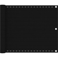 Berkfield Home Balcony Screen Black 75x500 cm HDPE