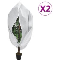 Berkfield Home Plant Fleece Covers with Zip 2 pcs 70 g/m² 3.14x2.5 m in White