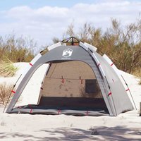 Berkfield Home Beach Tent 2-Person Grey Quick Release Waterproof