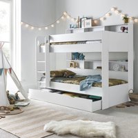 Olive Wooden Storage Bunk Single Bed