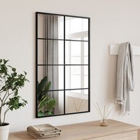Berkfield Home Wall Mirror Black 50x80 cm Rectangle Iron