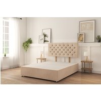 Mayfair Divan Bed Base No Drawers & 26" Struts Headboard Light Double