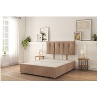Highbury Divan Bed Base No Drawers & 26" Struts Headboard Light Double