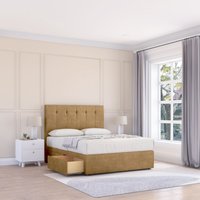 Sloomy Highbury Divan Bed Base No Drawers & 26" Struts Headboard in Bronze | Size: Double