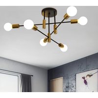 Industrial Mid Century 6 light Sputnik Ceiling Chandelier Bedroom