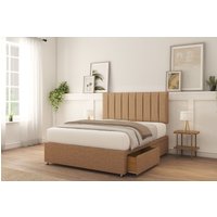 Kansas Dumfries Bed Set 4 Drawers Mattress & 26" Headboard Light Double