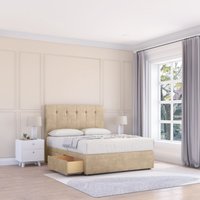 Sloomy Highbury Coniston Bed Set With 2 Drawers, Mattress & 54" Headboard in Cream | Size: Small Double