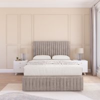 Sloomy Madison Plush Bed Set, No Drawers Mattress & 54" Headboard in Stone | Size: Small Single
