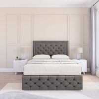 Sloomy Vienna Naples Bed Set, No Drawers Mattress & 54" Headboard in Dark Grey | Size: Single