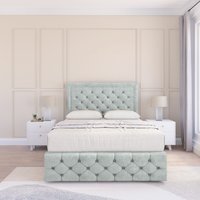 Sloomy Vienna Naples Bed Set, No Drawers Mattress & 54" Headboard in Silver | Size: Small Double