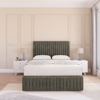 Sloomy Madison Dumfries Bed Set, No Drawers Mattress & 26" Headboard in Dark Grey | Size: Single