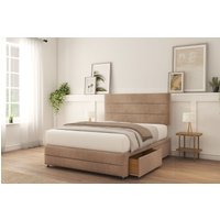 Monaco Naples Bed Set 2 Drawers Mattress & 26" Headboard Light Double
