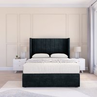 Falcon Naples Wingback Bed Set No Drawers & 54" Floor Standing Headboard Single