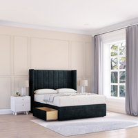 Falcon Naples Wingback Bed Set No Drawers & 54" Floor Standing Headboard Double