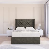 Dior Dumfries Wingback Bed Set No Drawers & 54" Floor Standing Headboard Double