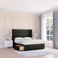 Falcon Dumfries Wingback Bed Set No Drawers & 54" Floor Standing Headboard Double