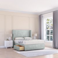 Devonshire Naples Wingback Bed Set 2 Drawers & 54" Floor Standing Headboard Double