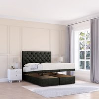 Mayfair Dumfries Fabric Ottoman Bed End Opening Sprung Memory Mattress & 26 Inch strut Headboard King