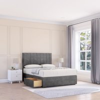 Kansas Plush Bed Set No Drawers Mattress & 26" Headboard Double