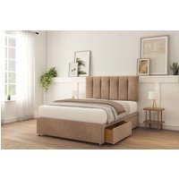 Highbury Naples Bed Set 2 Drawers Mattress & 26" Headboard Light Double