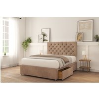 Mayfair Naples Bed Set 2 Drawers Mattress & 26" Headboard Light Double