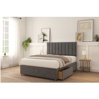 Kansas Dumfries Bed Set 2 Drawers Mattress & 26" Headboard Single