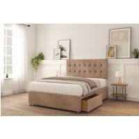 Alabama Naples Bed Set 4 Drawers Mattress & 26" Headboard Light Super King