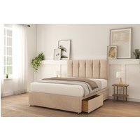 Highbury Naples Bed Set 4 Drawers Mattress & 26" Headboard Light Double