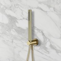 Brushed Wall Mounted Modern Brass Shower Handset Holder Hose