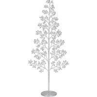 Pegdev Outdoor LED Christmas Tree 180cm 1000 Warm White Lights Silver Balls | Size: 6ft