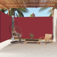 Berkfield Home Retractable Side Awning Red 220x600 cm
