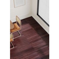 Living and Home 36Pcs Multi-Tone Narrow Strip Wood-Effect Self-Adhesive PVC Flooring with UV Coating, 5m² Cover in Dark Brown